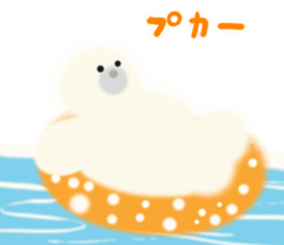 Fluffy seal Fuwachan sticker #12613277