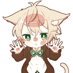Nekomimi Boy Sticker By Shironappa Nekomimi Boy Sticker By Shironappa