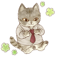 Fairy tale rabbit & cat sticker