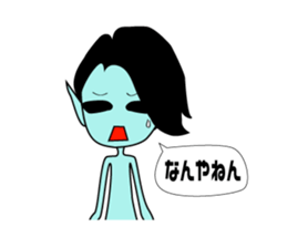 Alien of the Kansai area sticker #12617109