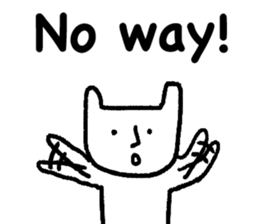 White cat (STANDARD VERSION) sticker #12617793