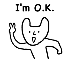 White cat (STANDARD VERSION) sticker #12617800