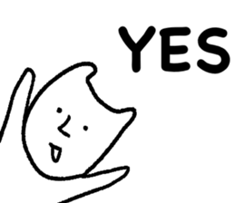 White cat (STANDARD VERSION) sticker #12617810