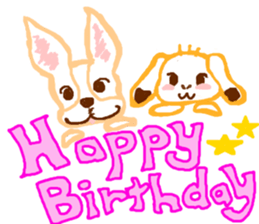 Rabbit and French Bull-Dog sticker #12619261
