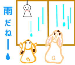 Rabbit and French Bull-Dog sticker #12619265