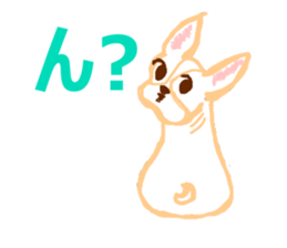 Rabbit and French Bull-Dog sticker #12619269