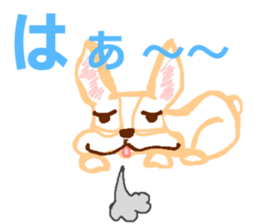 Rabbit and French Bull-Dog sticker #12619278