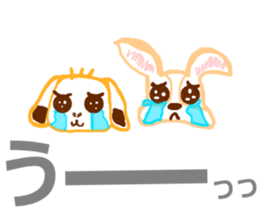 Rabbit and French Bull-Dog sticker #12619289