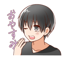 kurokami no danshi sticker #12619855