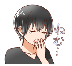 kurokami no danshi sticker #12619871