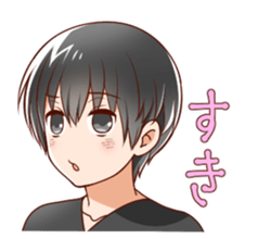 kurokami no danshi sticker #12619873