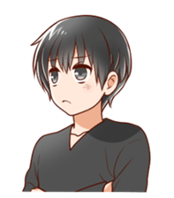 kurokami no danshi sticker #12619875