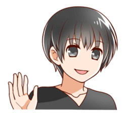 kurokami no danshi sticker #12619882