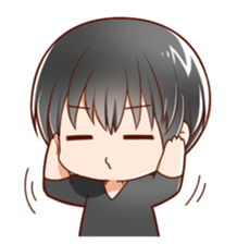 kurokami no danshi sticker #12619893