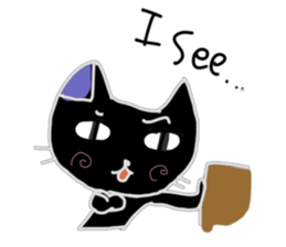 Black cat "Milo" sticker #12619937