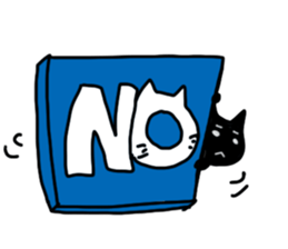 Black cat "Milo" sticker #12619948