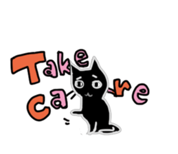 Black cat "Milo" sticker #12619950