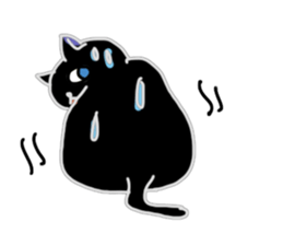 Black cat "Milo" sticker #12619955