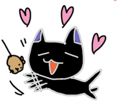 Black cat "Milo" sticker #12619956