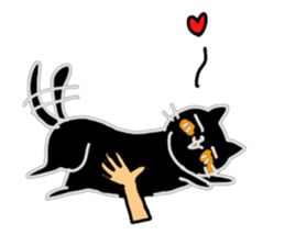 Black cat "Milo" sticker #12619961