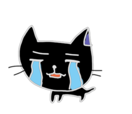 Black cat "Milo" sticker #12619967