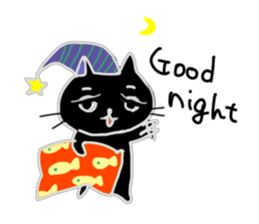 Black cat "Milo" sticker #12619968