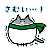 Fat round cat sticker #12620353
