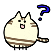 Fat round cat sticker #12620358