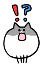 Fat round cat sticker #12620359
