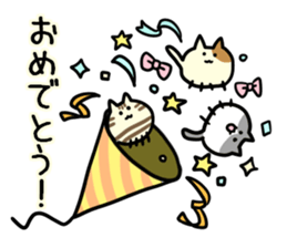 Fat round cat sticker #12620361