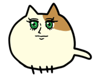 Fat round cat sticker #12620364