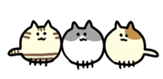 Fat round cat sticker #12620372
