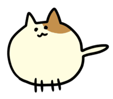Fat round cat sticker #12620373