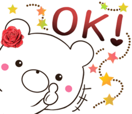 rose bear 3 sticker #12620431