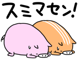 Wild boar and pig. sticker #12620497