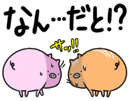 Wild boar and pig. sticker #12620503