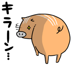 Wild boar and pig. sticker #12620523