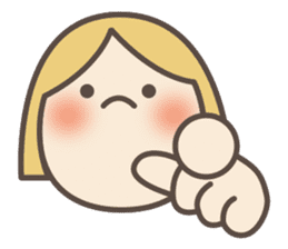 cute face pinky sticker #12620818