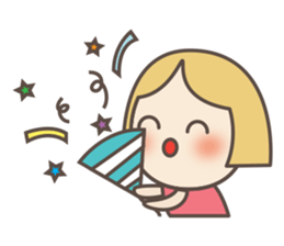 cute face pinky today is happy day sticker #12620937