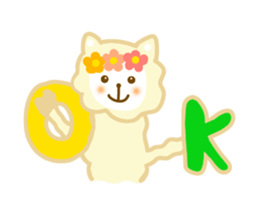 Friendly sticker of alpaca sticker #12621217
