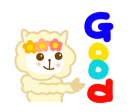 Friendly sticker of alpaca sticker #12621234