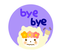 Friendly sticker of alpaca sticker #12621253