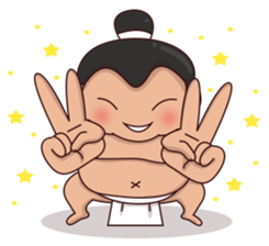 Skylar the sumo wrestler 2 sticker #12621574