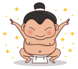 Skylar the sumo wrestler 2 sticker #12621581