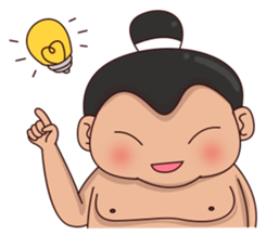 Skylar the sumo wrestler 2 sticker #12621583