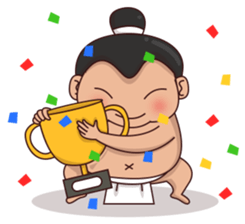 Skylar the sumo wrestler 2 sticker #12621585