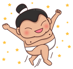 Skylar the sumo wrestler 2 sticker #12621591