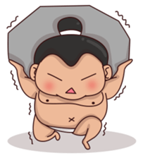 Skylar the sumo wrestler 2 sticker #12621592
