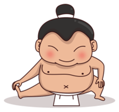 Skylar the sumo wrestler 2 sticker #12621593