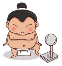 Skylar the sumo wrestler 2 sticker #12621595